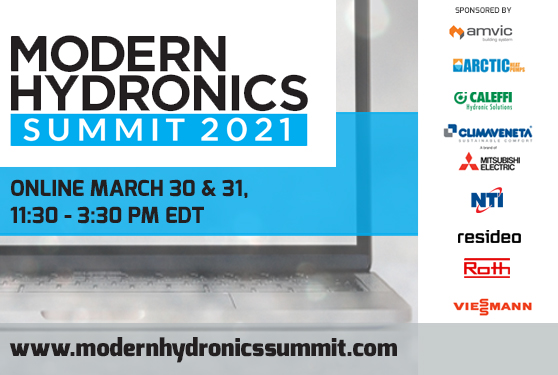 NOTE NEW START TIME 11:30 AM EDT<br />
Join over 700 hydronic professionals from coast to coast! 